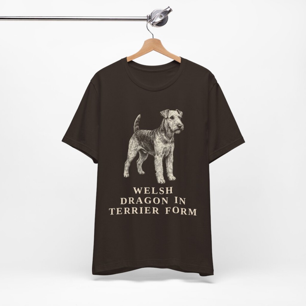Welsh Terrier Humor Shirt, Vintage Dog Sketch Tee, Dog Humor Gift