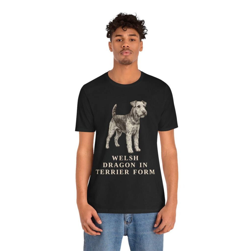 Welsh Terrier Humor Shirt, Vintage Dog Sketch Tee, Dog Humor Gift