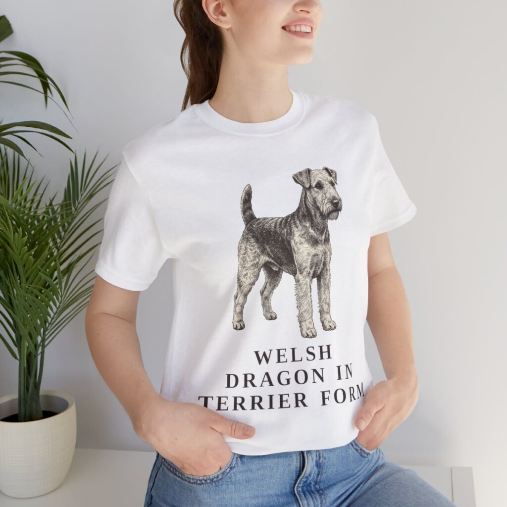 Welsh Terrier Humor Shirt, Vintage Dog Sketch Tee, Dog Humor Gift
