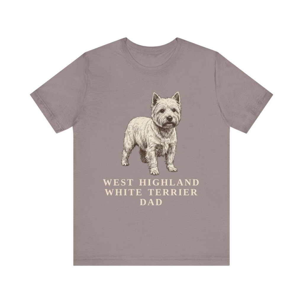 West Highland White Terrier Dad Shirt, Vintage Dog Sketch Tee, Dog Dad Gift