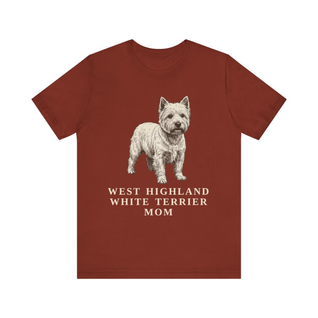 West Highland White Terrier Mom Shirt, Vintage Dog Sketch Tee, Dog Mom Gift