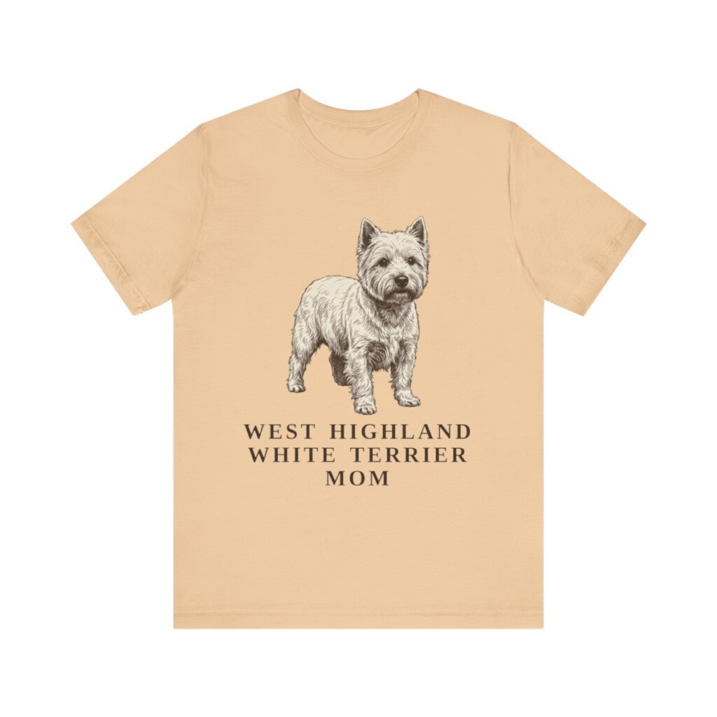 West Highland White Terrier Mom Shirt, Vintage Dog Sketch Tee, Dog Mom Gift