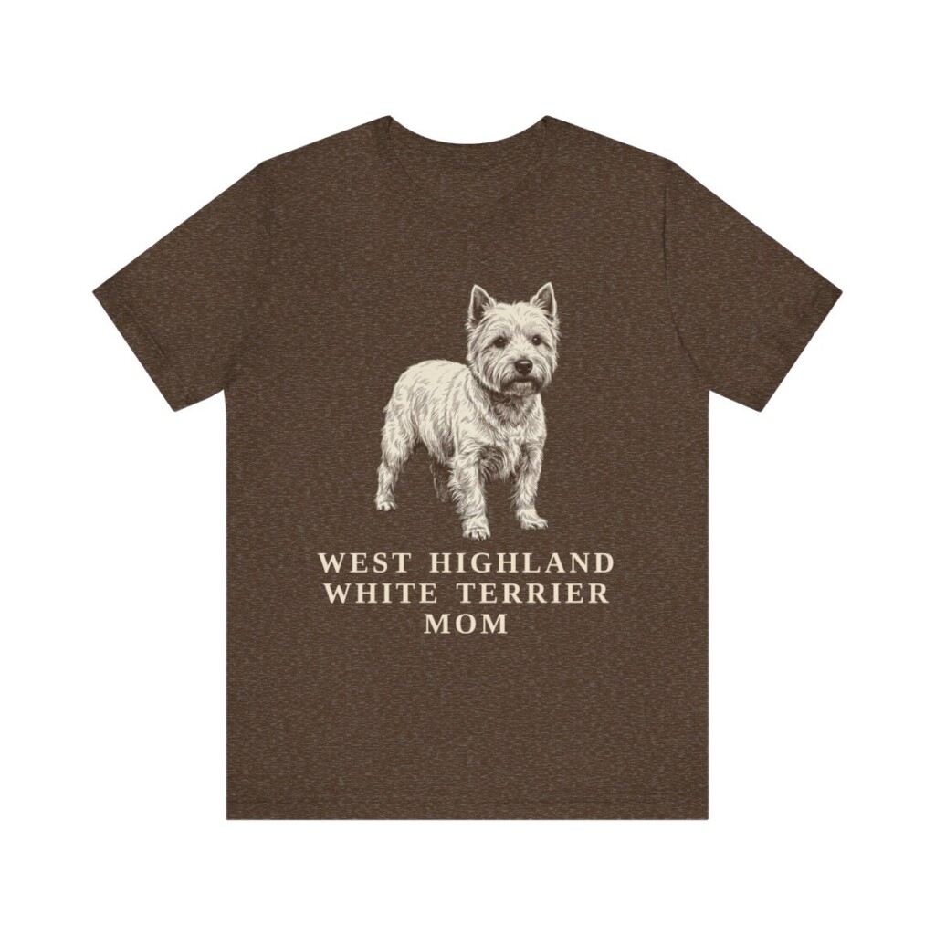 West Highland White Terrier Mom Shirt, Vintage Dog Sketch Tee, Dog Mom Gift