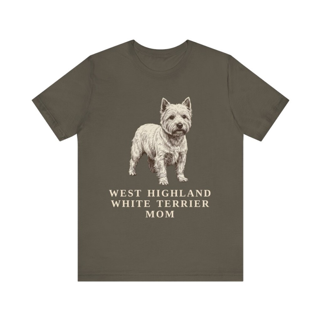 West Highland White Terrier Mom Shirt, Vintage Dog Sketch Tee, Dog Mom Gift