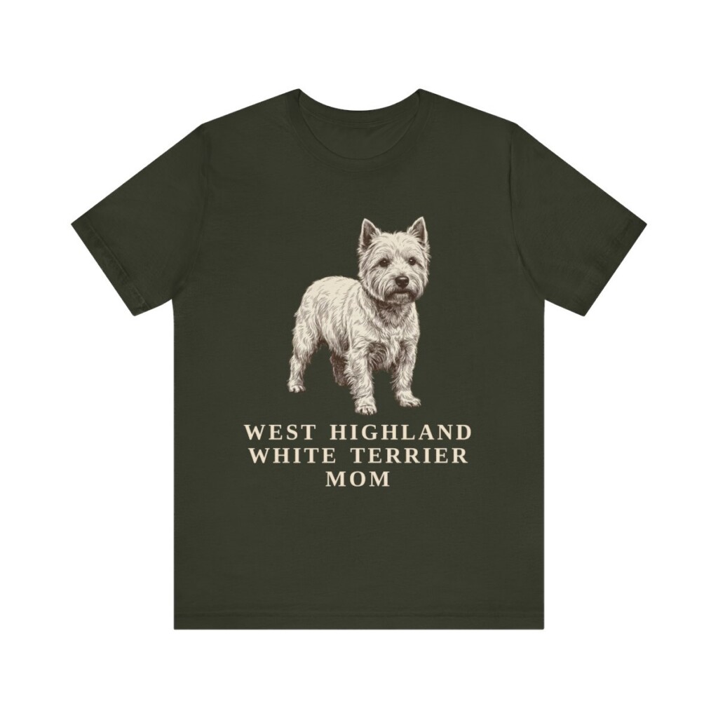West Highland White Terrier Mom Shirt, Vintage Dog Sketch Tee, Dog Mom Gift