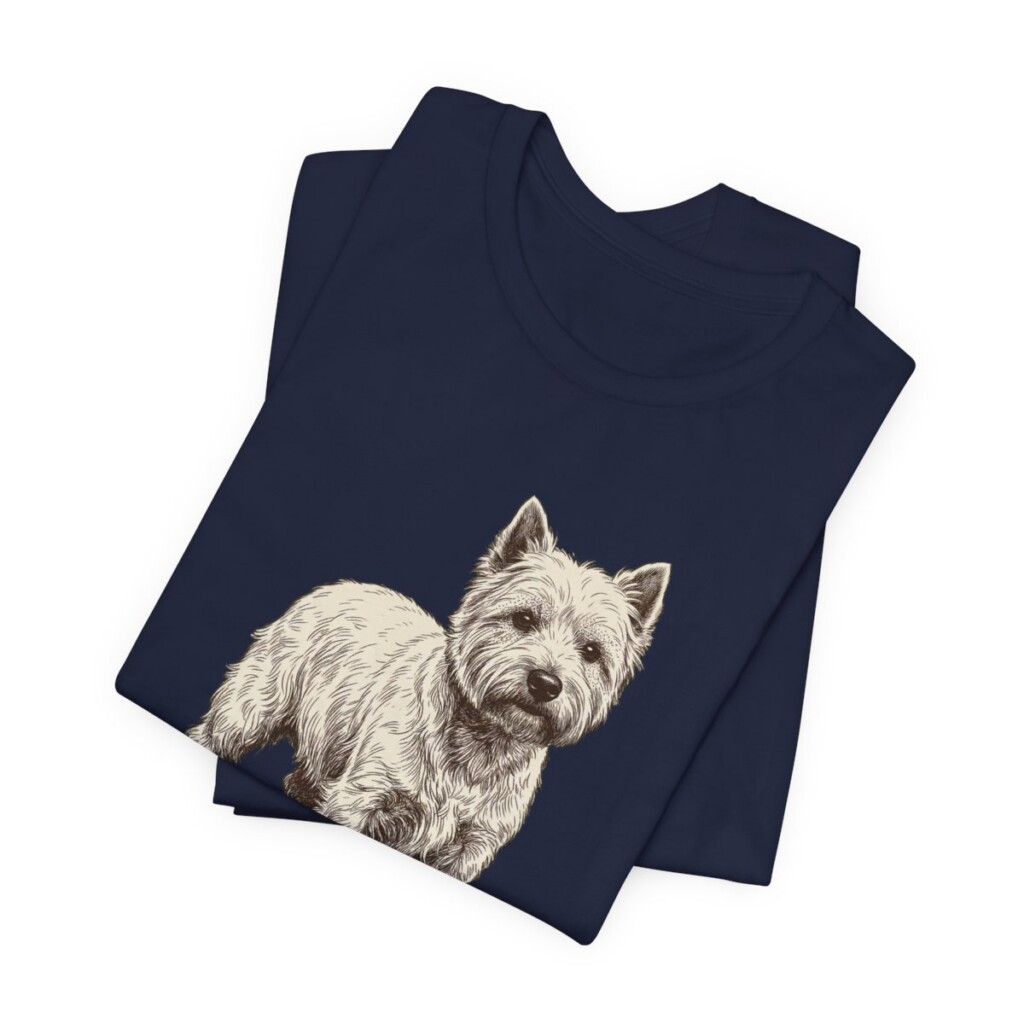 West Highland White Terrier Mom Shirt, Vintage Dog Sketch Tee, Dog Mom Gift