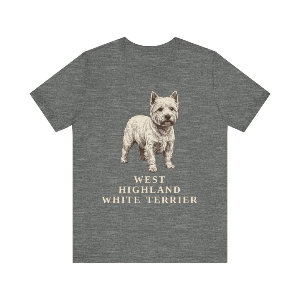 West Highland White Terrier Lover Shirt, Vintage Dog Sketch Tee, Dog Lover Gift West Highland White Terrier Lover Shirt, Vintage Dog Sketch Tee, Dog Lover Gift