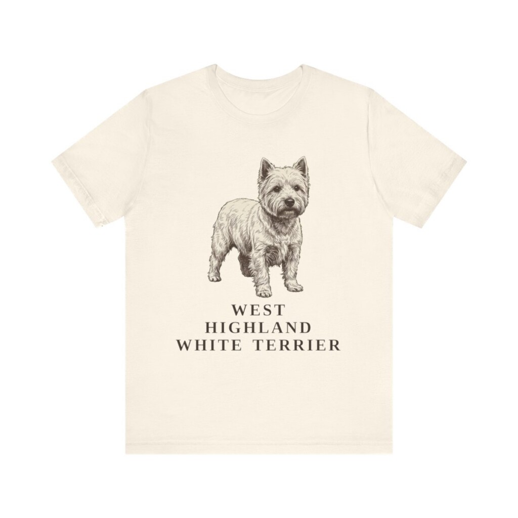 West Highland White Terrier Lover Shirt, Vintage Dog Sketch Tee, Dog Lover Gift West Highland White Terrier Lover Shirt, Vintage Dog Sketch Tee, Dog Lover Gift
