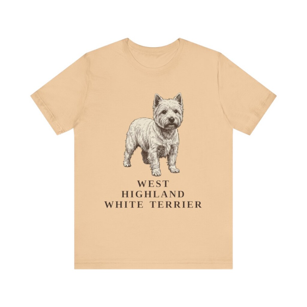 West Highland White Terrier Lover Shirt, Vintage Dog Sketch Tee, Dog Lover Gift West Highland White Terrier Lover Shirt, Vintage Dog Sketch Tee, Dog Lover Gift