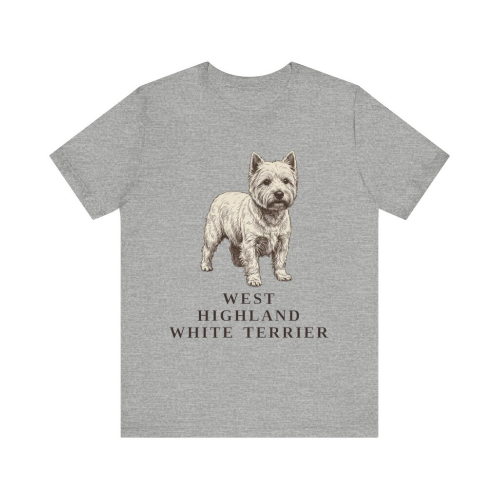 West Highland White Terrier Lover Shirt, Vintage Dog Sketch Tee, Dog Lover Gift West Highland White Terrier Lover Shirt, Vintage Dog Sketch Tee, Dog Lover Gift