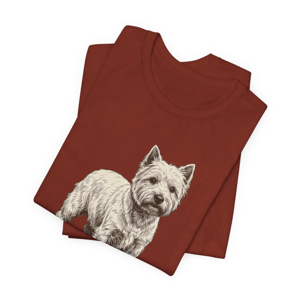 West Highland White Terrier Lover Shirt, Vintage Dog Sketch Tee, Dog Lover Gift West Highland White Terrier Lover Shirt, Vintage Dog Sketch Tee, Dog Lover Gift