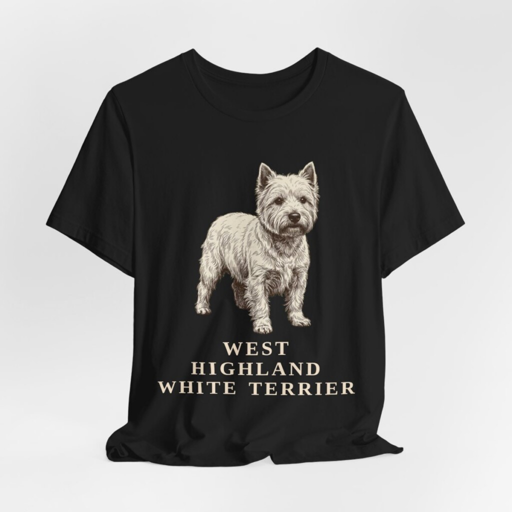 West Highland White Terrier Lover Shirt, Vintage Dog Sketch Tee, Dog Lover Gift West Highland White Terrier Lover Shirt, Vintage Dog Sketch Tee, Dog Lover Gift