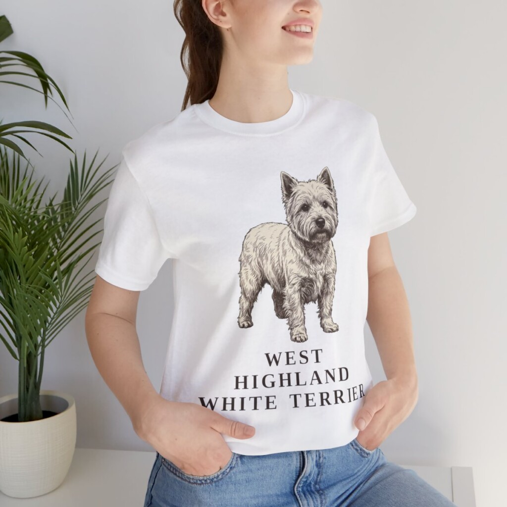 West Highland White Terrier Lover Shirt, Vintage Dog Sketch Tee, Dog Lover Gift West Highland White Terrier Lover Shirt, Vintage Dog Sketch Tee, Dog Lover Gift