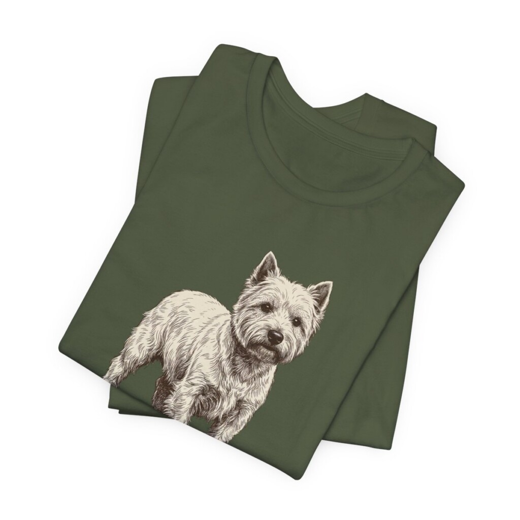 West Highland White Terrier Humor Shirt, Vintage Dog Sketch Tee, Dog Humor Gift