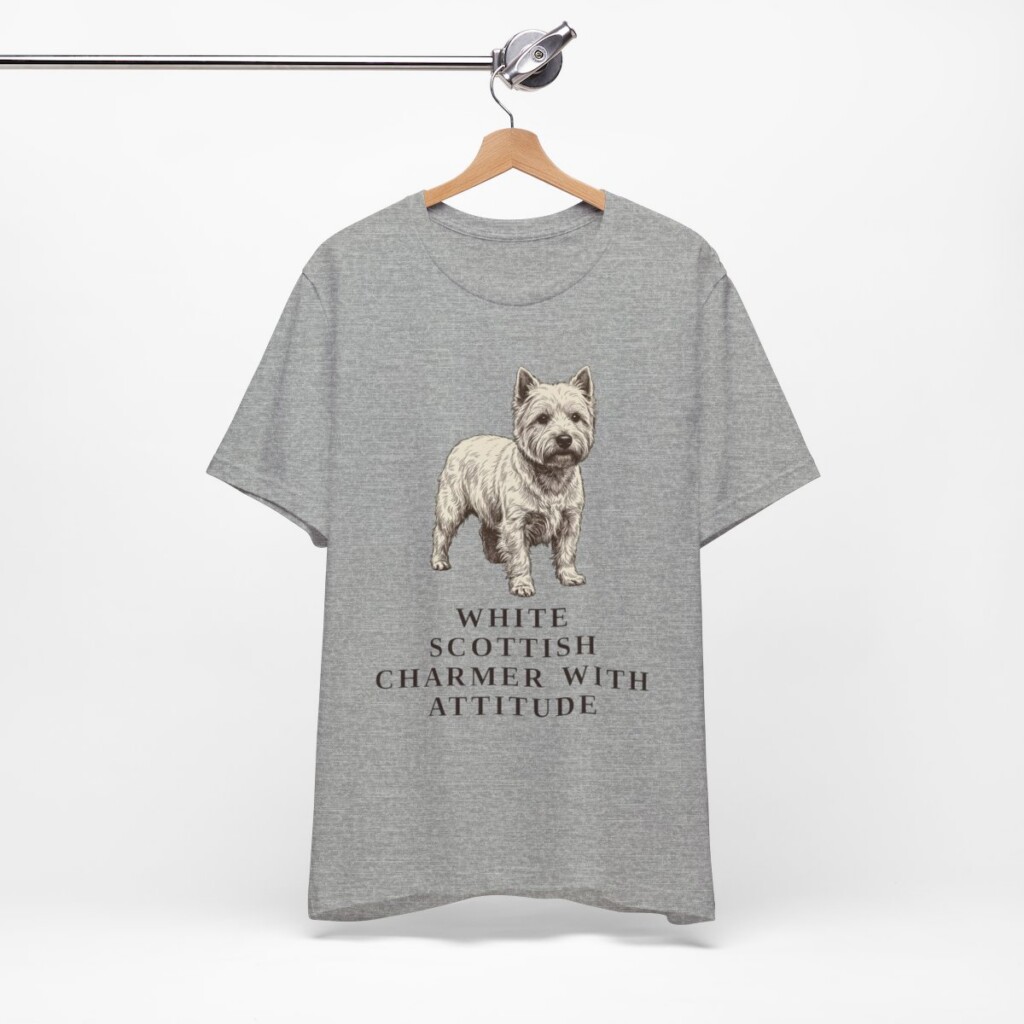 West Highland White Terrier Humor Shirt, Vintage Dog Sketch Tee, Dog Humor Gift