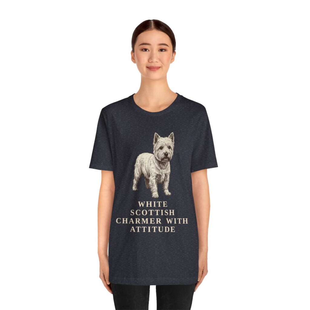 West Highland White Terrier Humor Shirt, Vintage Dog Sketch Tee, Dog Humor Gift
