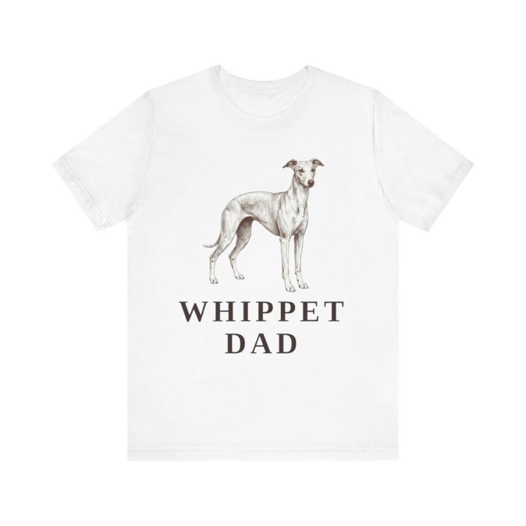 Whippet Dad Shirt, Vintage Dog Sketch Tee, Dog Dad Gift