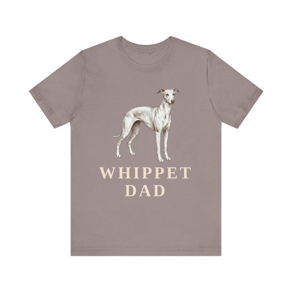 Whippet Dad Shirt, Vintage Dog Sketch Tee, Dog Dad Gift