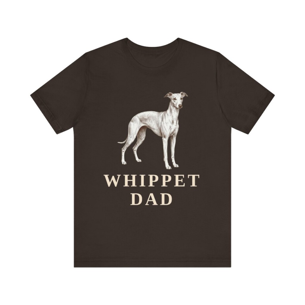 Whippet Dad Shirt, Vintage Dog Sketch Tee, Dog Dad Gift