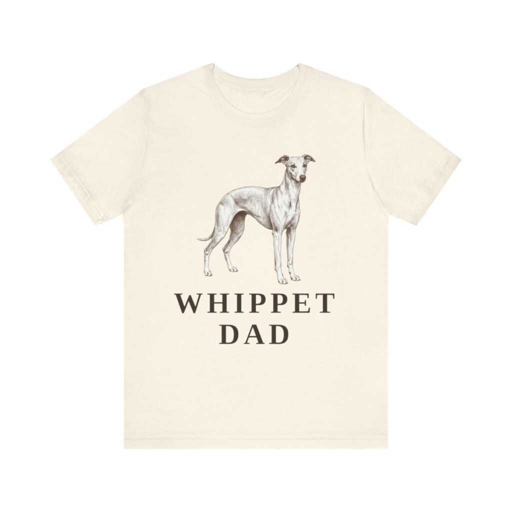Whippet Dad Shirt, Vintage Dog Sketch Tee, Dog Dad Gift