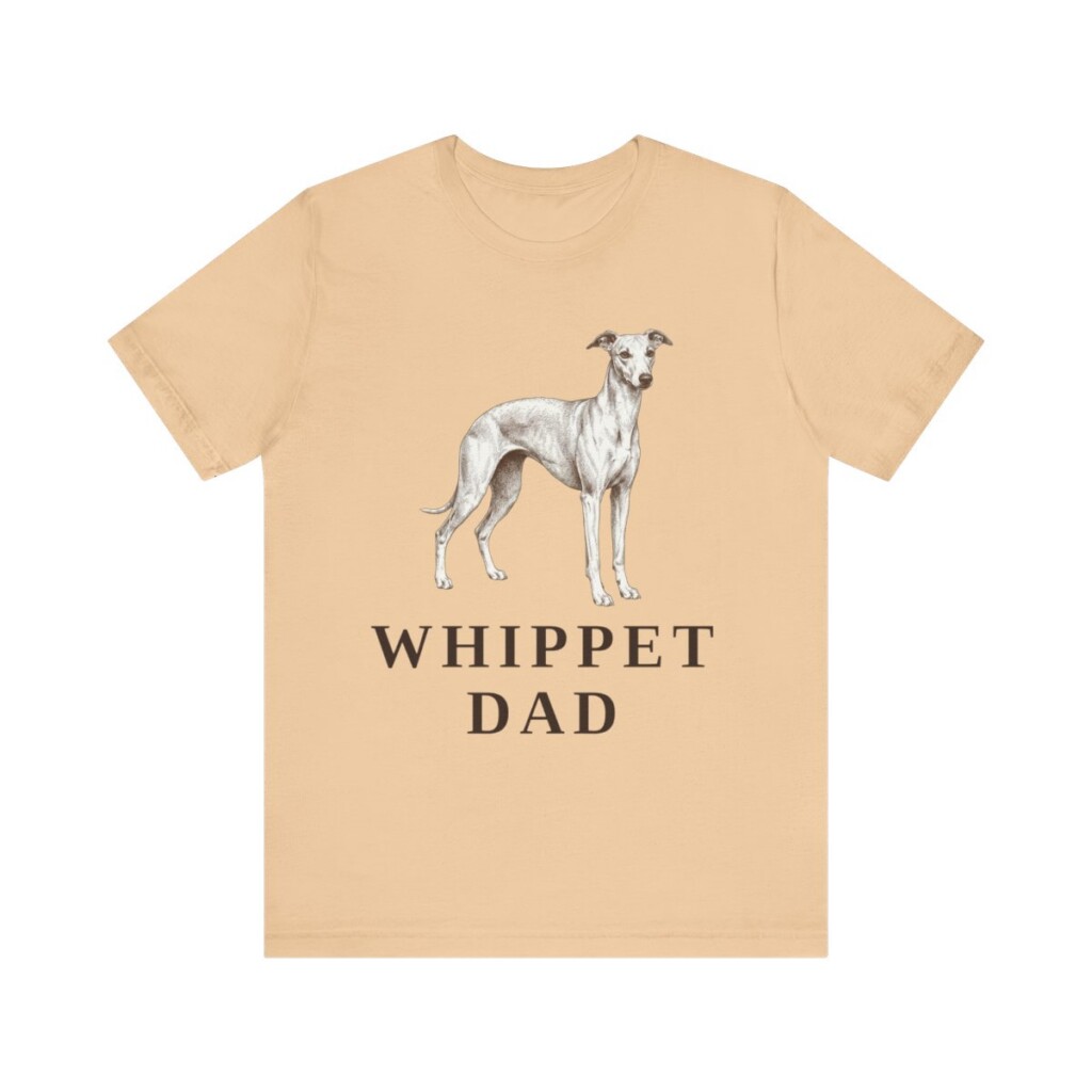Whippet Dad Shirt, Vintage Dog Sketch Tee, Dog Dad Gift