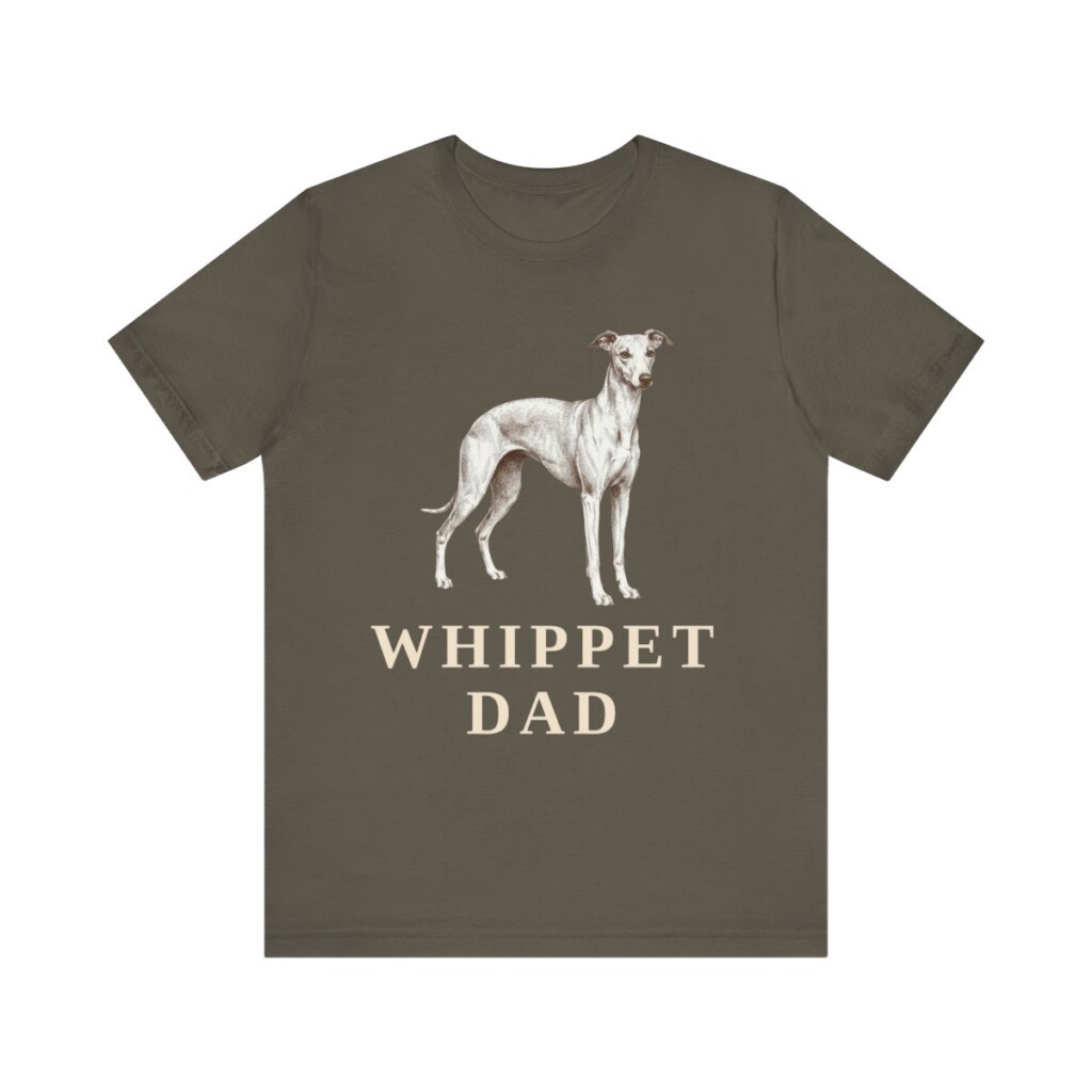 Whippet Dad Shirt, Vintage Dog Sketch Tee, Dog Dad Gift