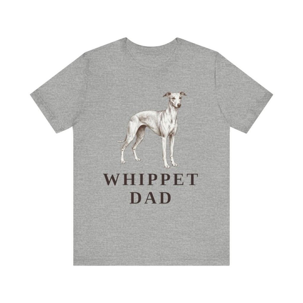 Whippet Dad Shirt, Vintage Dog Sketch Tee, Dog Dad Gift