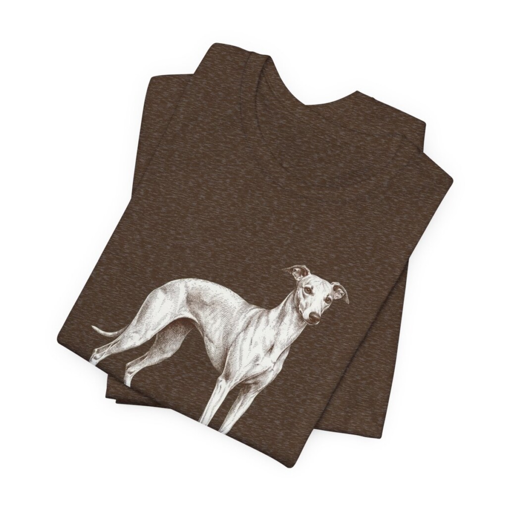 Whippet Dad Shirt, Vintage Dog Sketch Tee, Dog Dad Gift