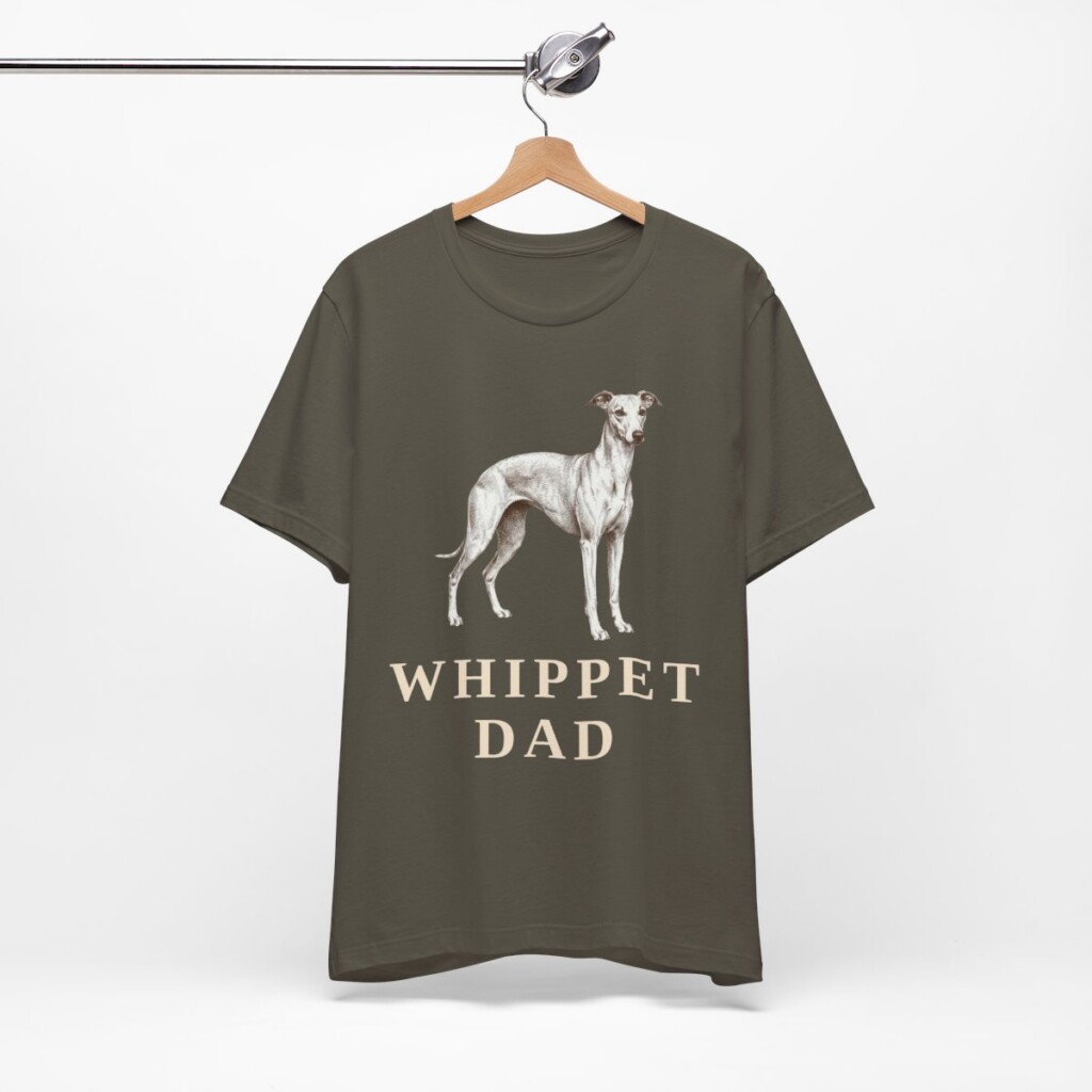 Whippet Dad Shirt, Vintage Dog Sketch Tee, Dog Dad Gift