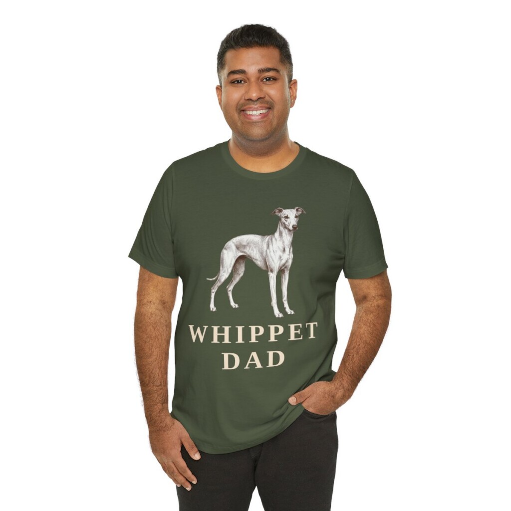 Whippet Dad Shirt, Vintage Dog Sketch Tee, Dog Dad Gift
