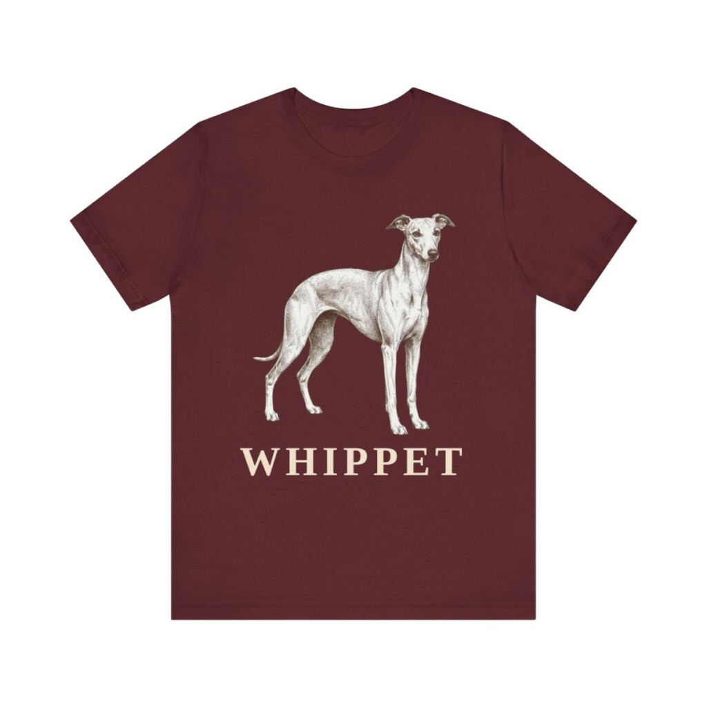 Whippet Lover Shirt, Vintage Dog Sketch Tee, Dog Lover Gift