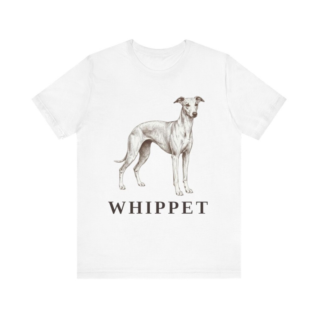 Whippet Lover Shirt, Vintage Dog Sketch Tee, Dog Lover Gift