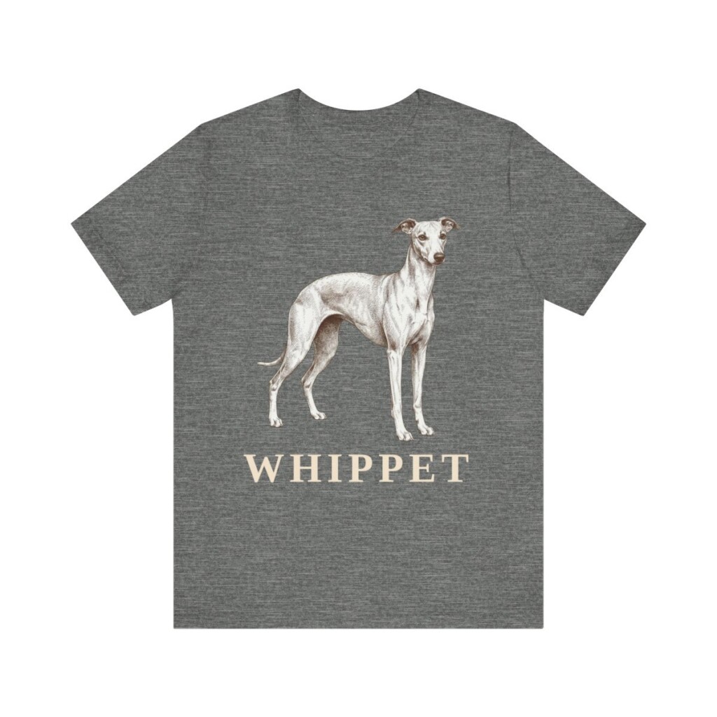 Whippet Lover Shirt, Vintage Dog Sketch Tee, Dog Lover Gift