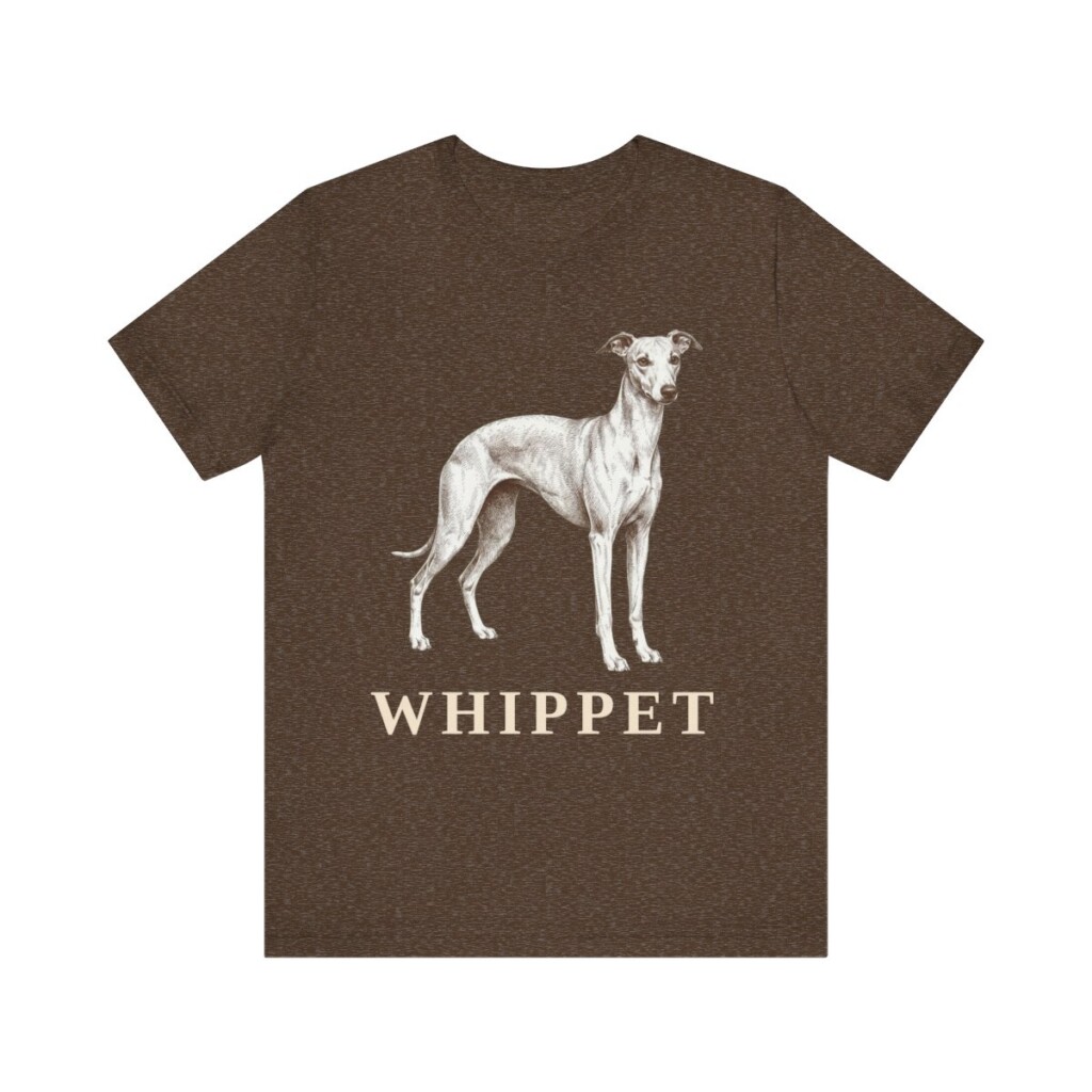 Whippet Lover Shirt, Vintage Dog Sketch Tee, Dog Lover Gift