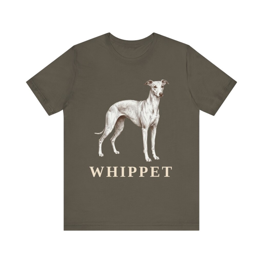 Whippet Lover Shirt, Vintage Dog Sketch Tee, Dog Lover Gift