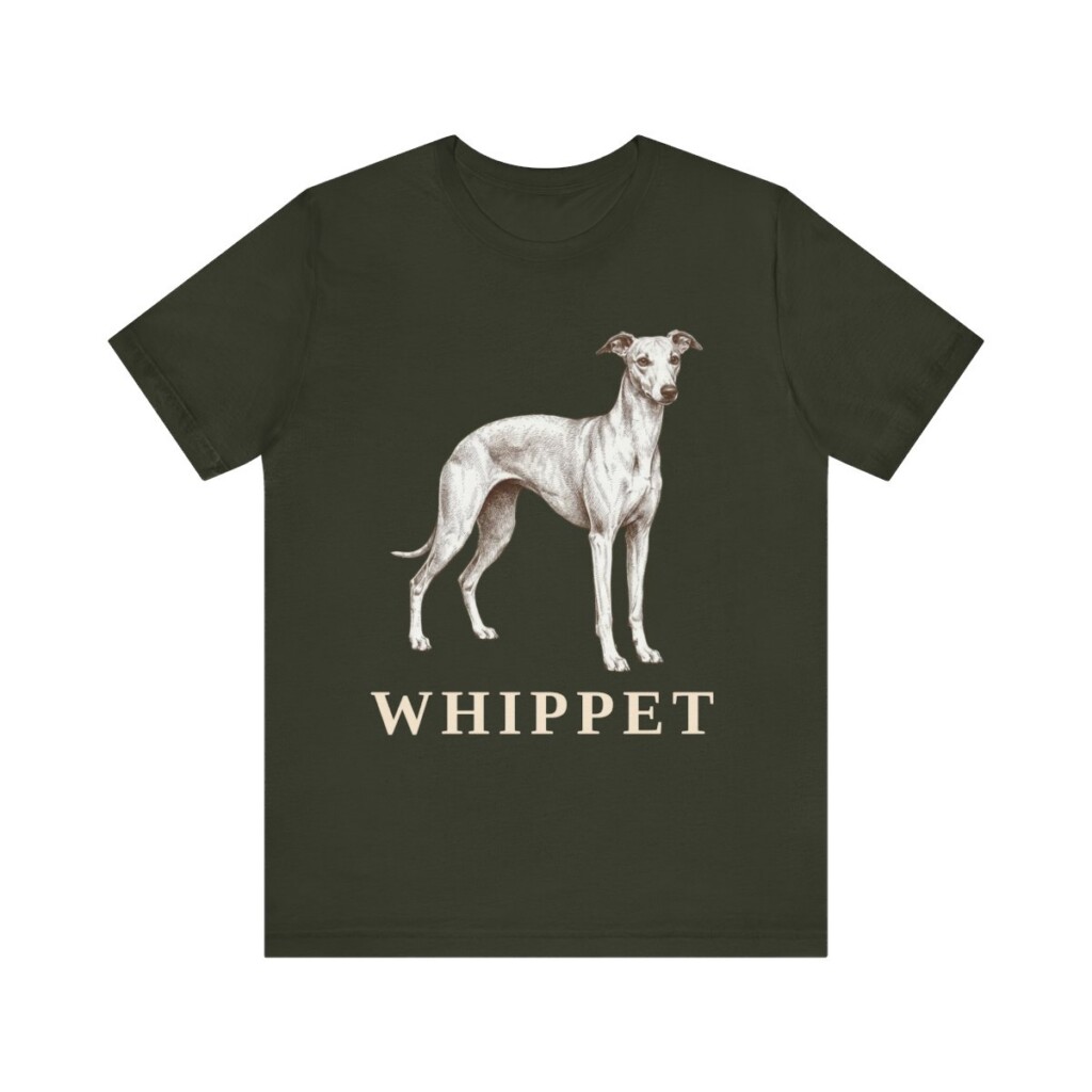 Whippet Lover Shirt, Vintage Dog Sketch Tee, Dog Lover Gift