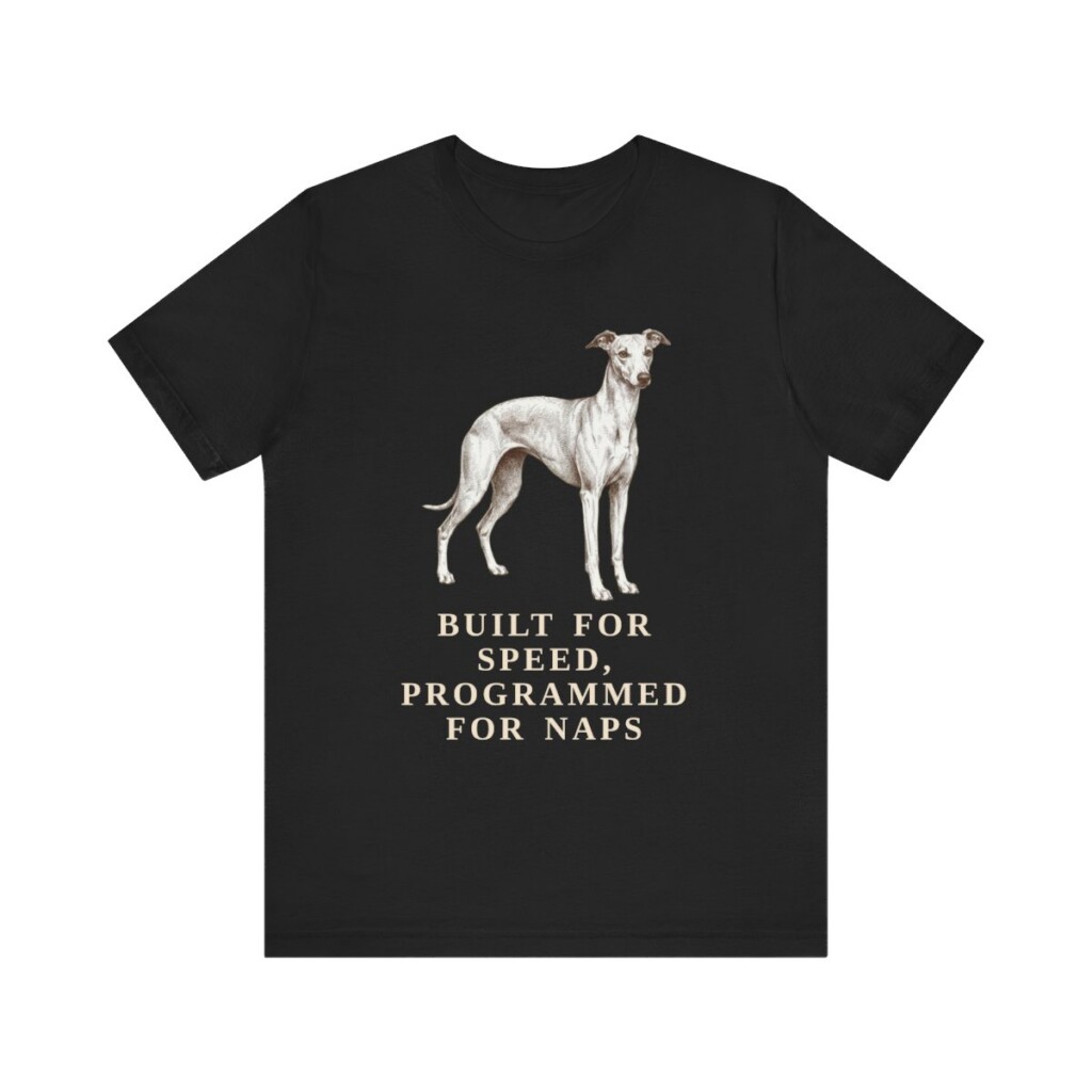 Whippet Humor Shirt, Vintage Dog Sketch Tee, Dog Humor Gift