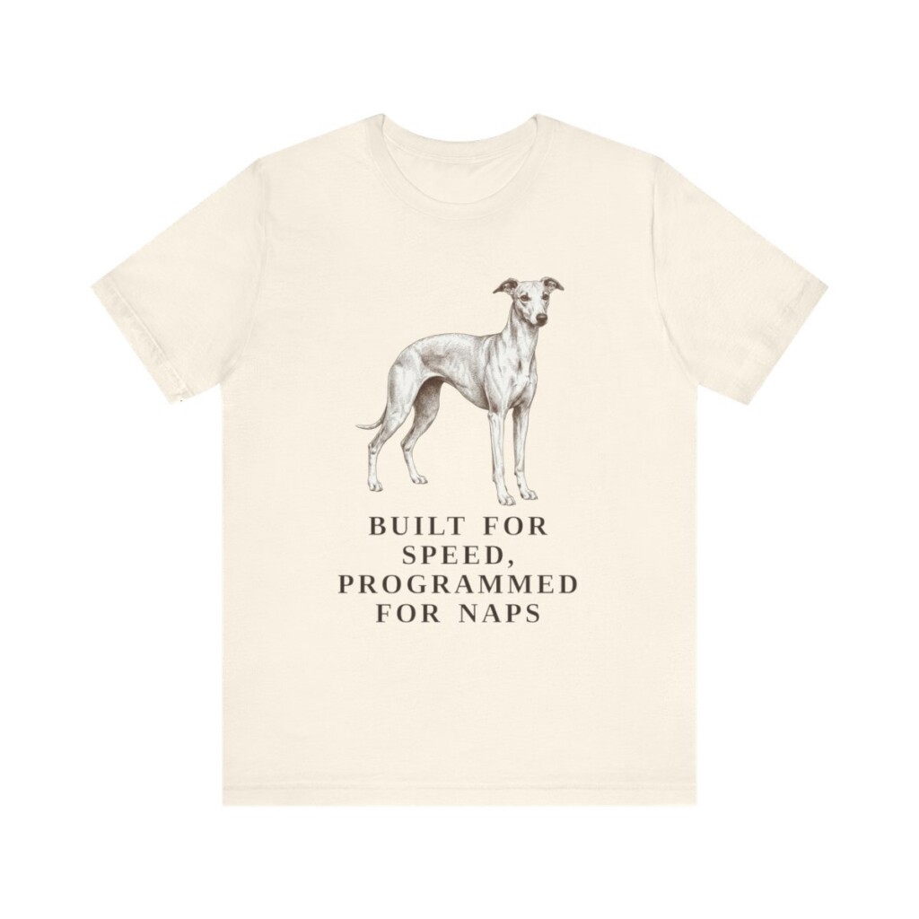 Whippet Humor Shirt, Vintage Dog Sketch Tee, Dog Humor Gift