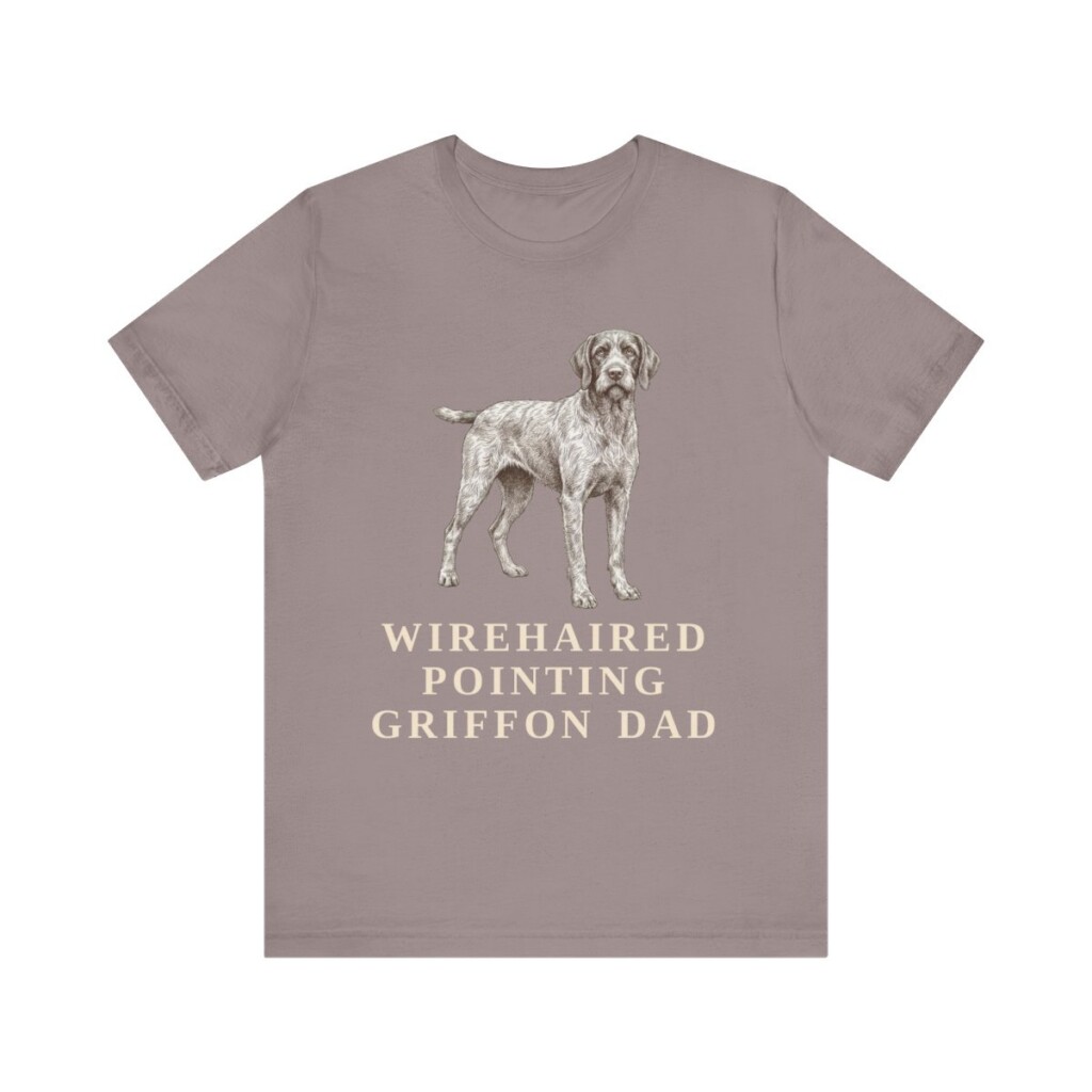 Wirehaired Pointing Griffon Dad Shirt, Vintage Dog Sketch Tee, Dog Dad Gift