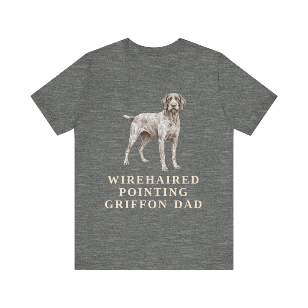 Wirehaired Pointing Griffon Dad Shirt, Vintage Dog Sketch Tee, Dog Dad Gift