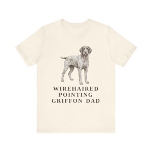 Wirehaired Pointing Griffon Dad Shirt, Vintage Dog Sketch Tee, Dog Dad Gift