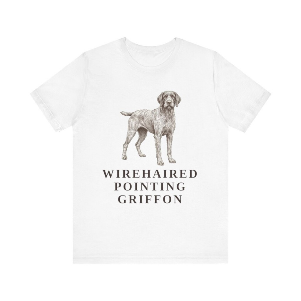 Wirehaired Pointing Griffon Lover Shirt, Vintage Dog Sketch Tee, Dog Lover Gift
