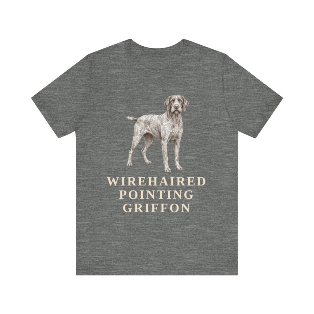 Wirehaired Pointing Griffon Lover Shirt, Vintage Dog Sketch Tee, Dog Lover Gift