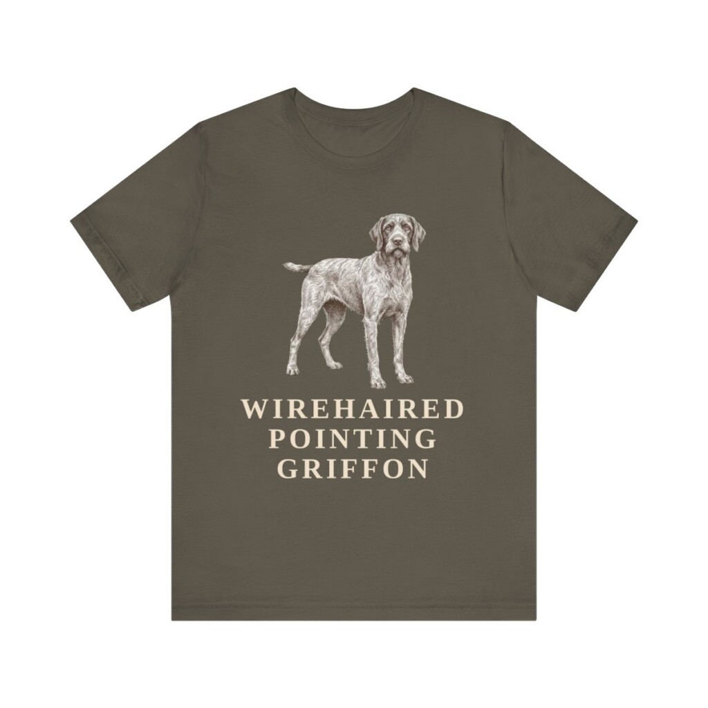 Wirehaired Pointing Griffon Lover Shirt, Vintage Dog Sketch Tee, Dog Lover Gift