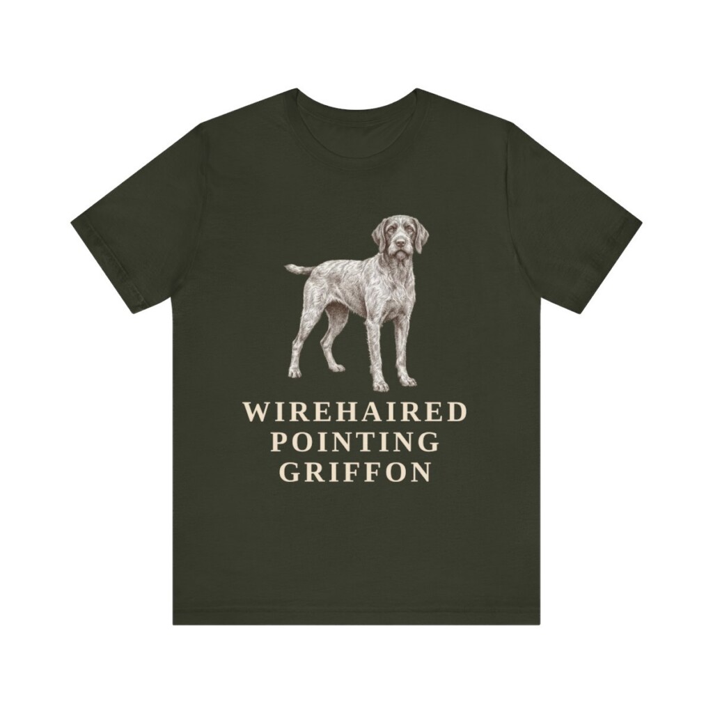 Wirehaired Pointing Griffon Lover Shirt, Vintage Dog Sketch Tee, Dog Lover Gift