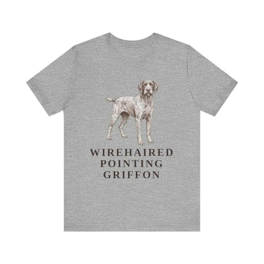 Wirehaired Pointing Griffon Lover Shirt, Vintage Dog Sketch Tee, Dog Lover Gift