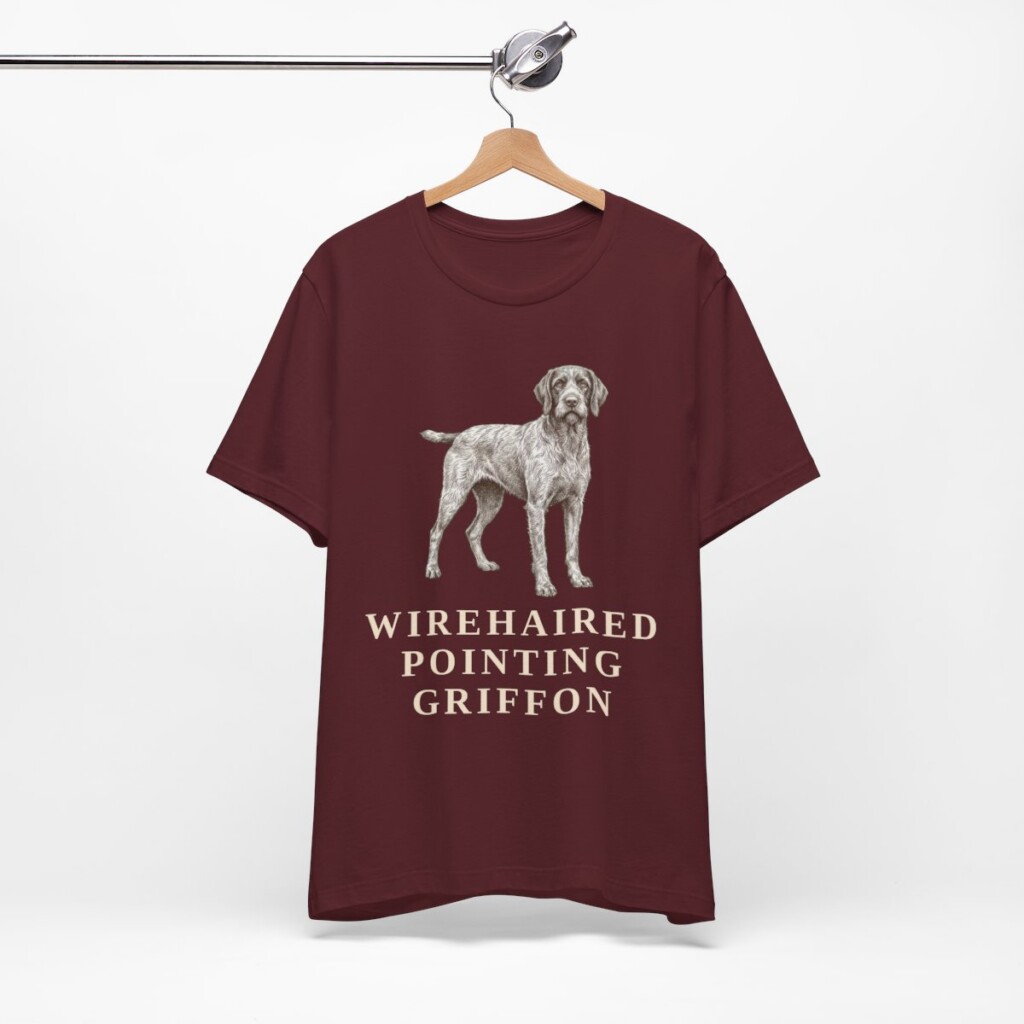 Wirehaired Pointing Griffon Lover Shirt, Vintage Dog Sketch Tee, Dog Lover Gift