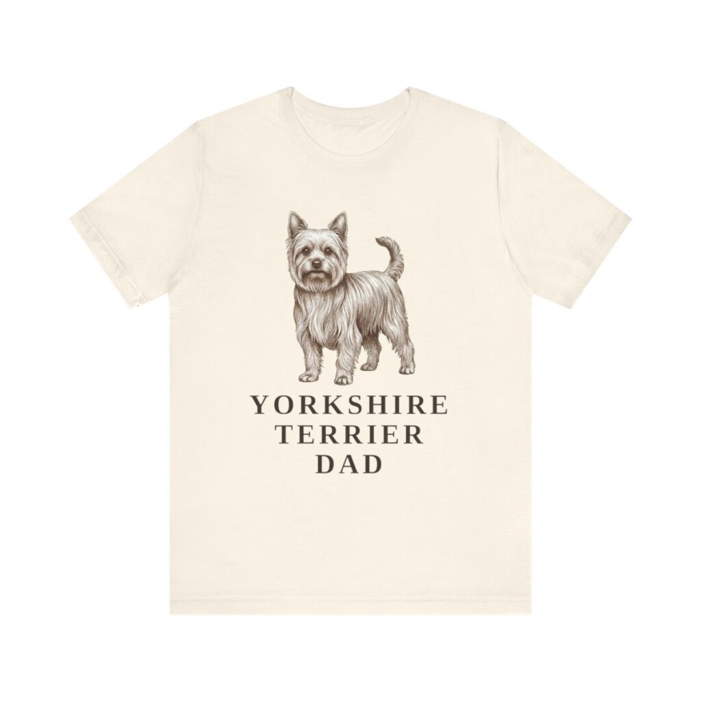 Yorkshire Terrier Dad Shirt, Vintage Dog Sketch Tee, Dog Dad Gift Yorkshire Terrier Dad Shirt, Vintage Dog Sketch Tee, Dog Dad Gift