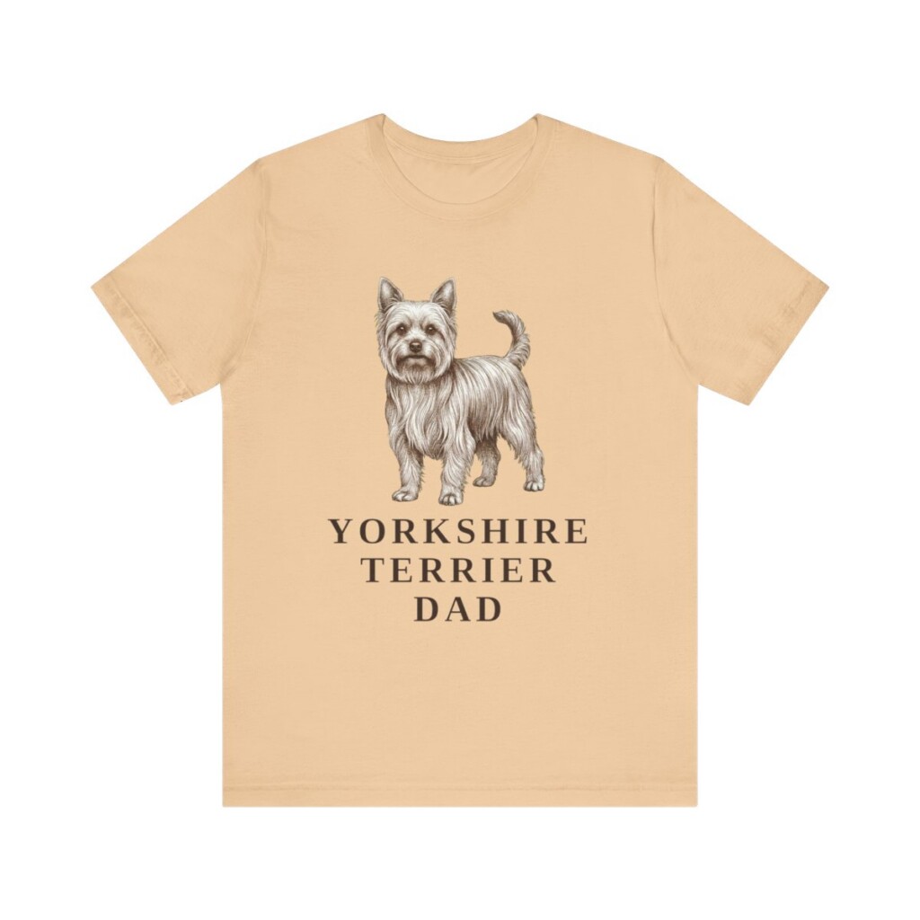 Yorkshire Terrier Dad Shirt, Vintage Dog Sketch Tee, Dog Dad Gift Yorkshire Terrier Dad Shirt, Vintage Dog Sketch Tee, Dog Dad Gift