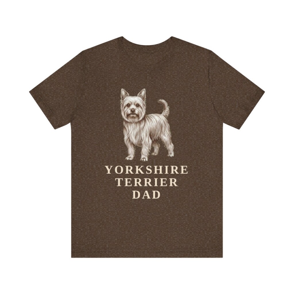 Yorkshire Terrier Dad Shirt, Vintage Dog Sketch Tee, Dog Dad Gift Yorkshire Terrier Dad Shirt, Vintage Dog Sketch Tee, Dog Dad Gift